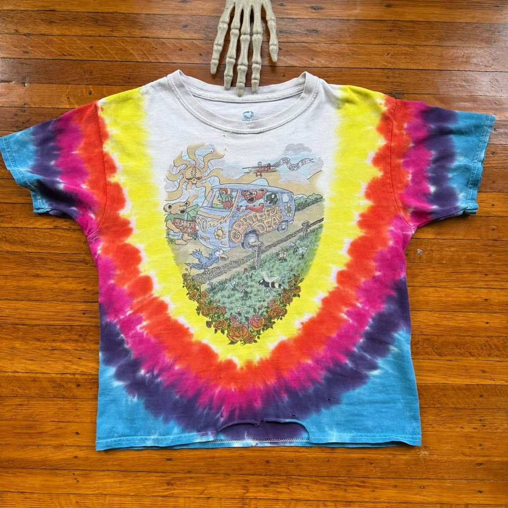 Vintage Distressed Grateful Dead 1994 Spring Tour Two Sided Tie Dye ~ Size Small - Picture 5 of 8